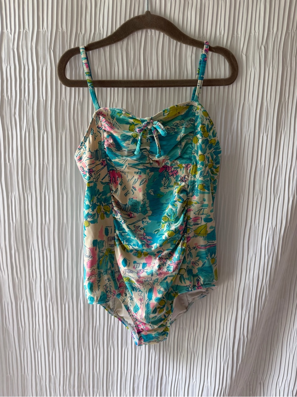 Lilly Pulitzer Plumeria One-Piece Swimsuit | Postcards from Positano | Size 7